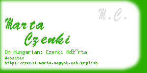 marta czenki business card